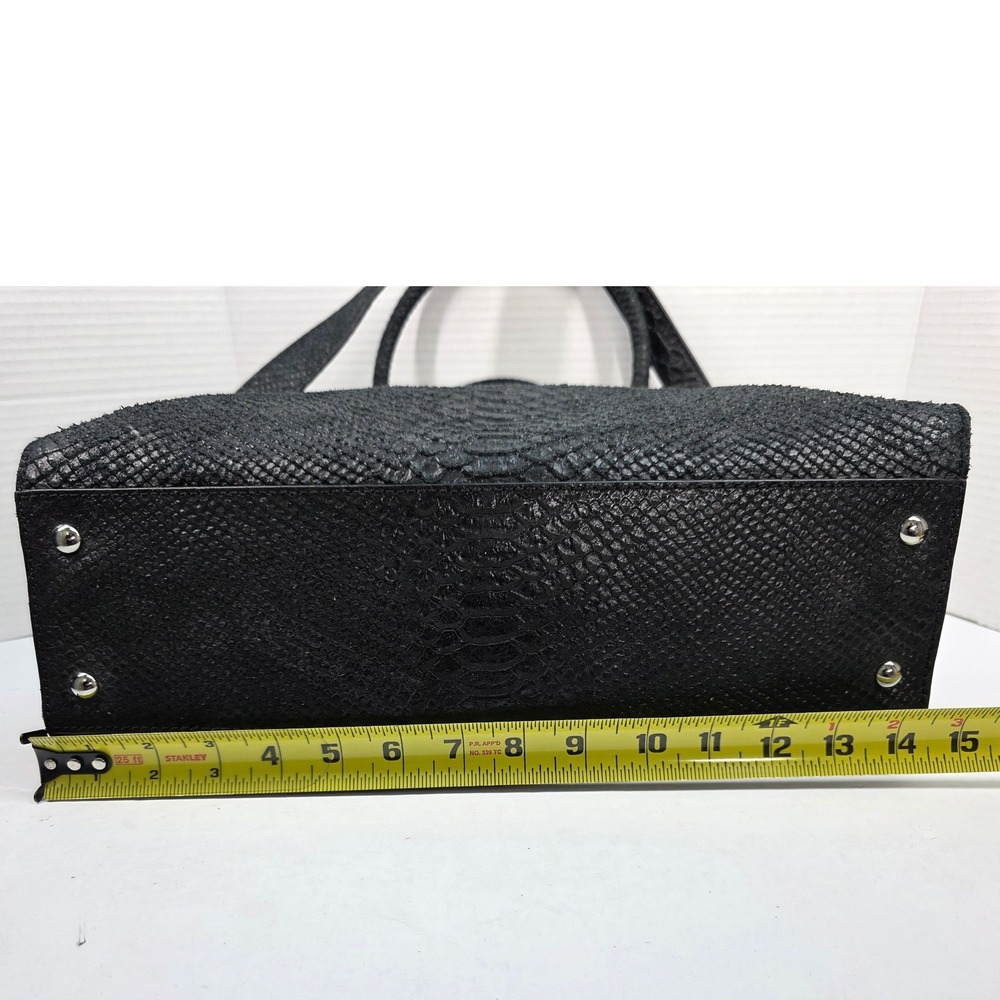 Michael‎ Kors Hamilton tote shoulder bag in black python-embossed leather - Picture 10 of 11